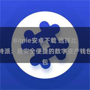 Bitpie安卓下载 选择比特派：最安全便捷的数字资产钱包