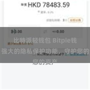 比特派轻钱包 Bitpie钱包：强大的隐私保护功能，守护您的资产