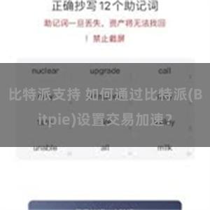 比特派支持 如何通过比特派(Bitpie)设置交易加速？
