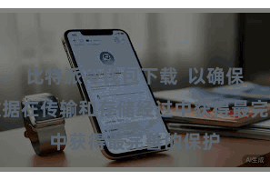 比特派冷钱包下载  以确保用户的数据在传输和存储经过中获得最完善的保护