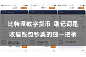 比特派数字货币  助记词是收复钱包钞票的独一把柄