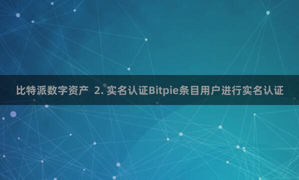 比特派数字资产  2. 实名认证Bitpie条目用户进行实名认证