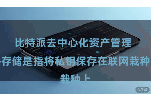 比特派去中心化资产管理  热存储是指将私钥保存在联网栽种上